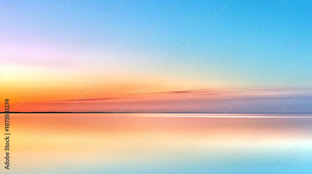 Tranquil Ocean Landscape at Twilight Tranquil Ocean Landscape at Twilight