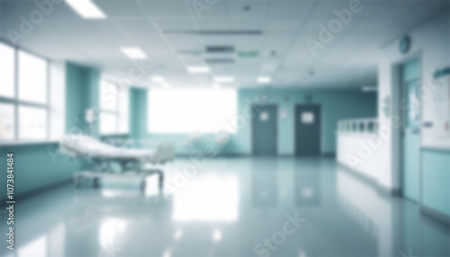 Hospital interior background stock photo, abstract blur, medical clinic, office, backgrounds, defocused, hospital 