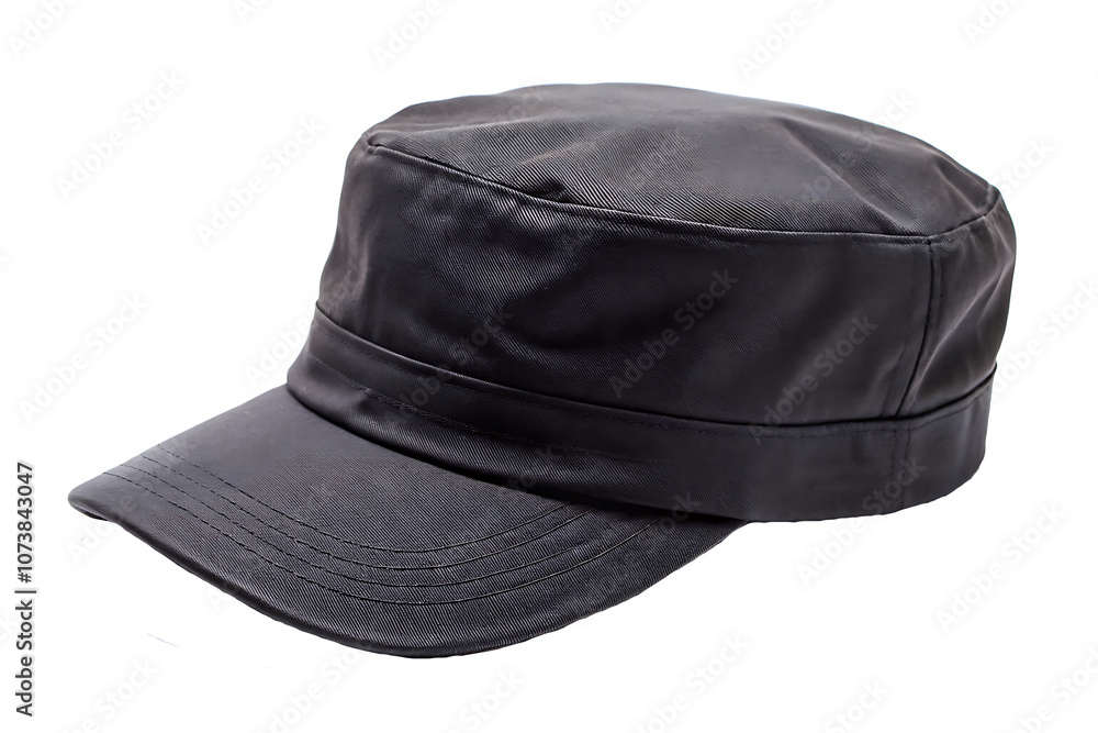 Black Cap Hat isolated on white background.AI GENERATED Black Cap Hat isolated on white background.AI GENERATED