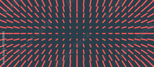 Eye Catching Ultra Modern Conceptual Minimalistic Art Vector Red Black Abstract Background. Dynamic Transformation Movement Effect Concept Graphical Abstraction Ultra Wide Wallpaper. Art Illustration