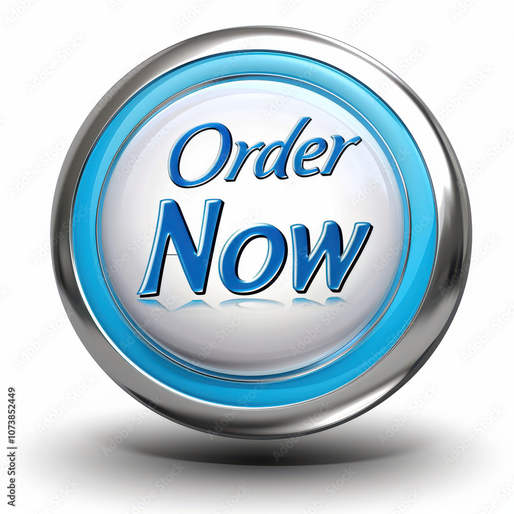 Order Now Button in Metallic Blue Order Now Button in Metallic Blue
