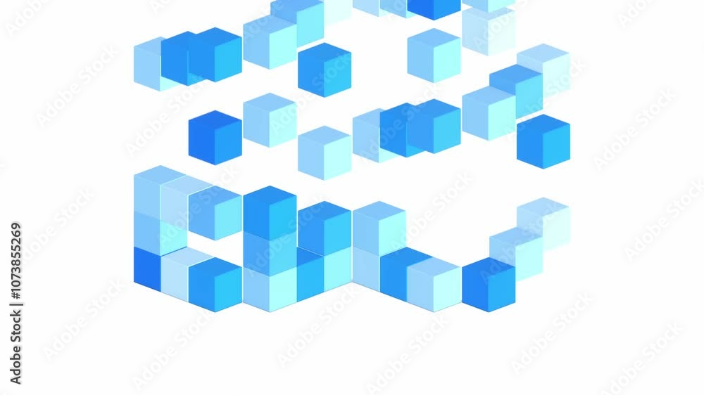 Numbers 2025 made of cubes in blue colors. Video background for greeting card, postcard, flyer. Happy New Year 2025. 3D animation, isometric style. Numbers 2025 made of cubes in blue colors. Video background for greeting card, postcard, flyer. Happy New Year 2025. 3D animation, isometric style.