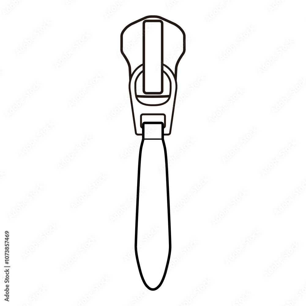 Zipper Pull Tab Line Art Technical Drawing for Fashion Accessories Design
Zipper Pull Tab Line Art Technical Drawing for Fashion Accessories Design