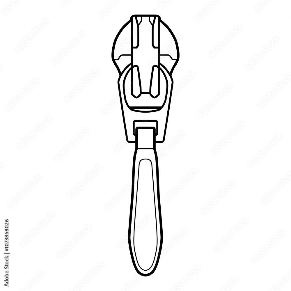 Zipper Pull Tab Line Art Technical Drawing for Fashion Accessories Design
Zipper Pull Tab Line Art Technical Drawing for Fashion Accessories Design