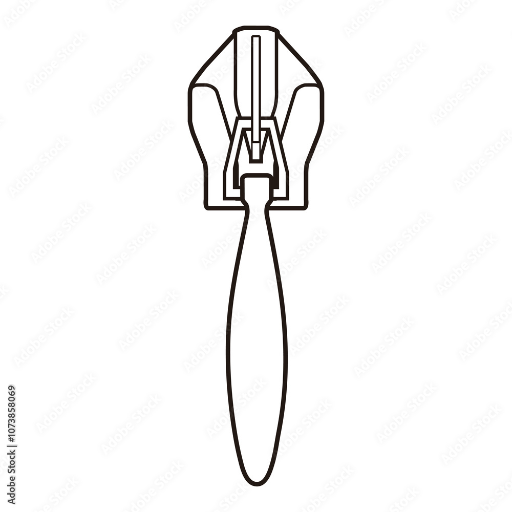 Zipper Pull Tab Line Art Technical Drawing for Fashion Accessories Design
Zipper Pull Tab Line Art Technical Drawing for Fashion Accessories Design