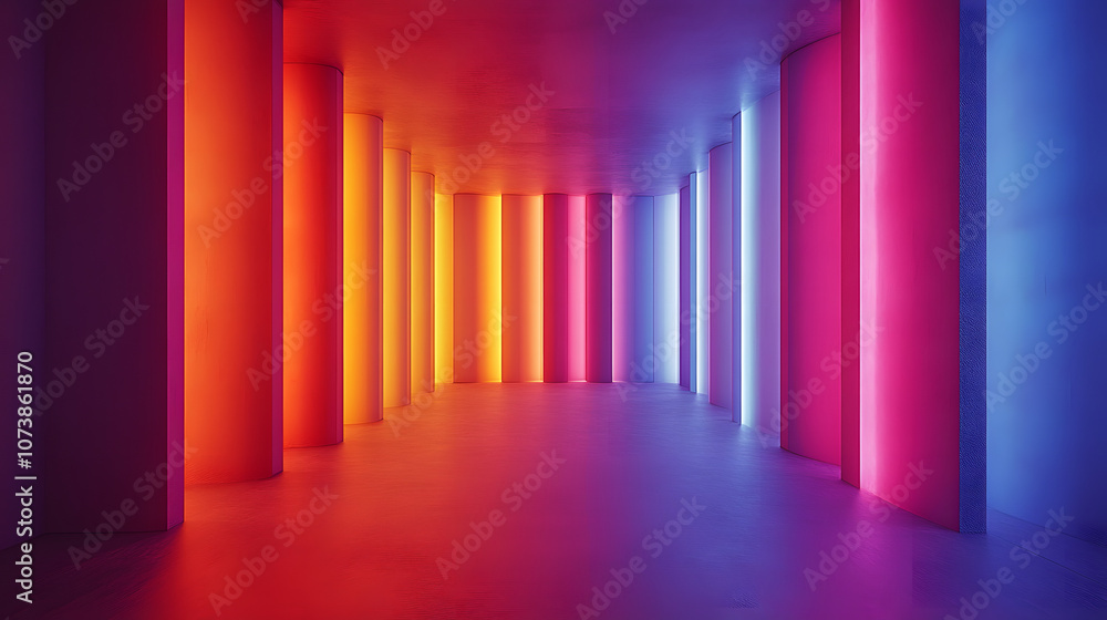 Vibrant Visualization of Sound Waves and Echoes in a Colorful Echo Chamber Representing Abstractions Vibrant Visualization of Sound Waves and Echoes in a Colorful Echo Chamber Representing Abstractions