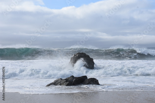 Stormy Waves at the Beach