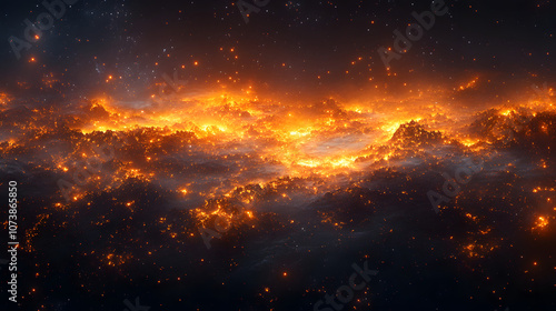 Wallpaper Mural A Beautiful Constellation of Stars Forming Mystical Shapes in the Night Sky with Illuminating Connections Torontodigital.ca