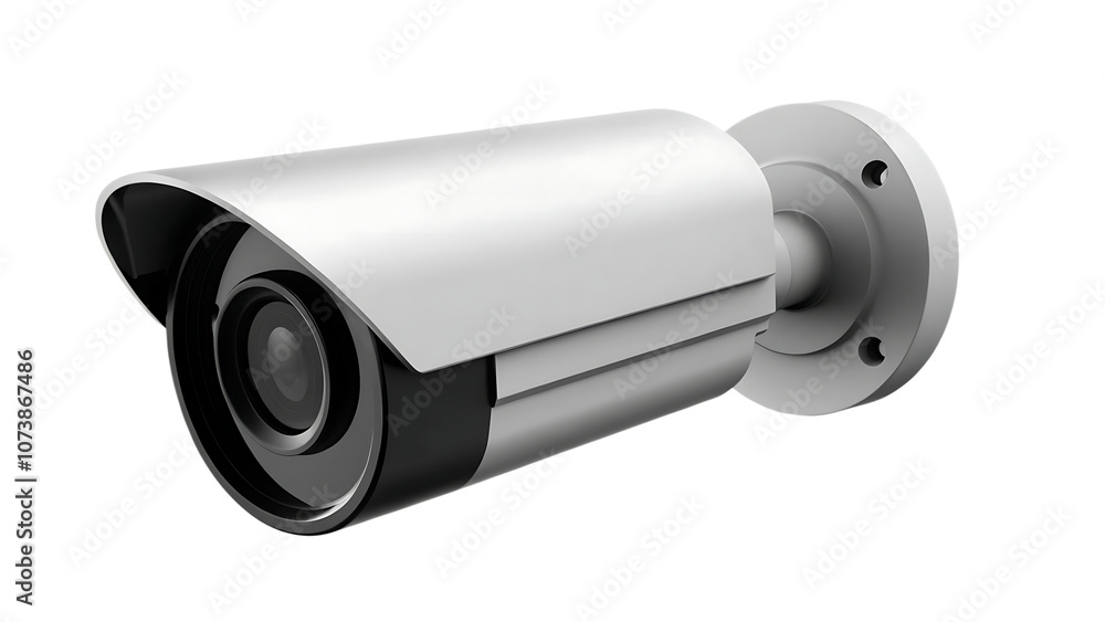 Security camera isolated on white background.AI GENERATED Security camera isolated on white background.AI GENERATED
