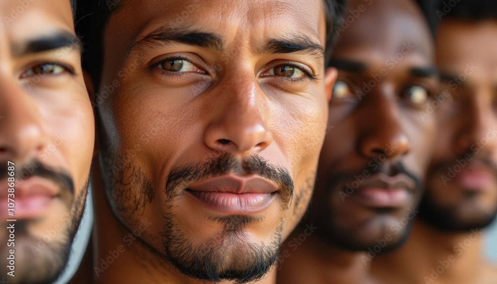 Close-up Portraits of Diverse Men Close-up Portraits of Diverse Men