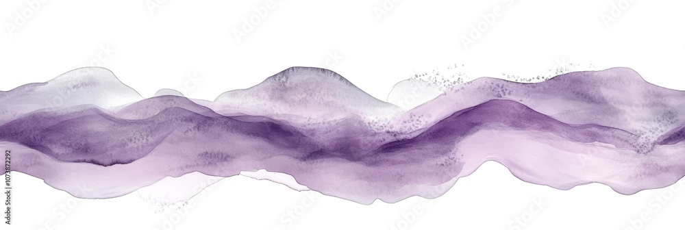 Purple watercolor abstract waves flowing gently seamless pattern transparent background Purple watercolor abstract waves flowing gently seamless pattern transparent background