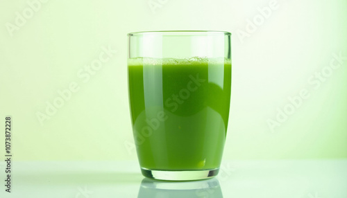 Vibrant Green Juice in a Glass