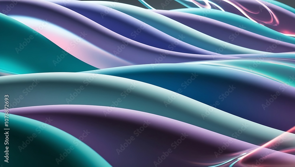 Obraz premium Abstract wavy background. Generative Ai.