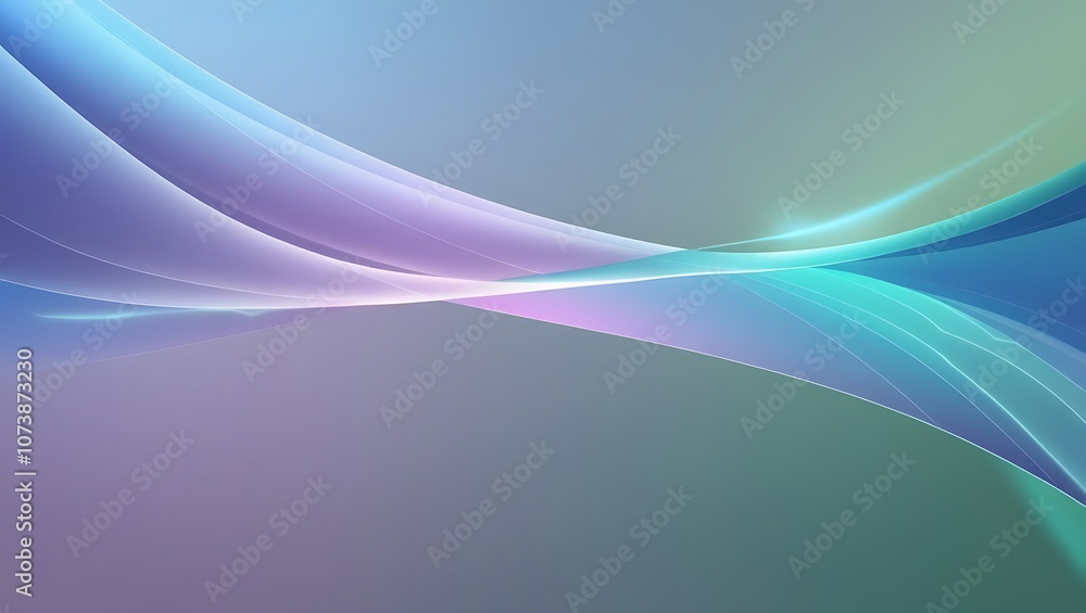 Fototapeta premium Abstract blue and purple wavy background. Generative Ai.