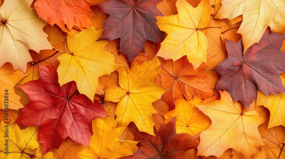 Autumn leaves in vibrant shades of red, orange, and yellow create a stunning tapestry, AI Autumn leaves in vibrant shades of red, orange, and yellow create a stunning tapestry, AI