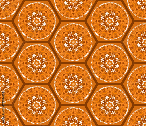 Geometric decorative ornamental pattern. Morocco Seamless pattern. Traditional Islamic Design. Mosque decoration element. photo