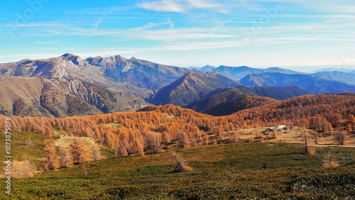 Autumn in Marguareis Natural Park, Ligurian Alps, Italy  photo