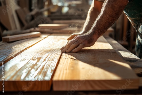 Father and son enjoy quality time bonding through handmade woodworking and carpentry activities