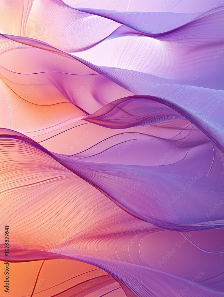 Flowing lines and gentle waves in soft pastel colors combine to create a serene and harmonious atmosphere, encouraging relaxation. Generative AI Flowing lines and gentle waves in soft pastel colors combine to create a serene and harmonious atmosphere, encouraging relaxation. Generative AI