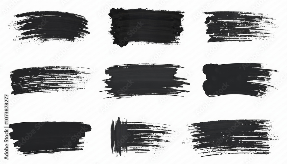 Black Brush Strokes Graphic Design Elements Black Brush Strokes Graphic Design Elements