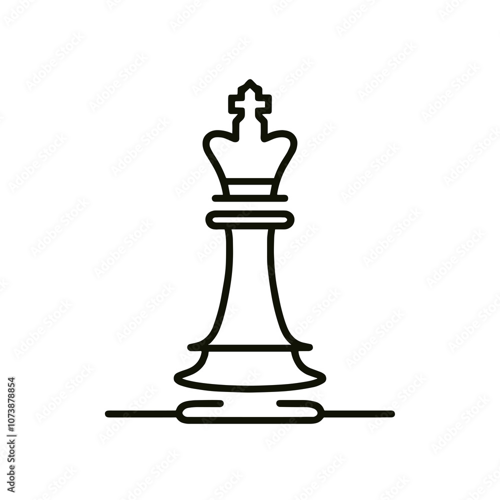 Minimalistic continuous line pattern in the shape of a chess piece a pawn, simple and elegant design Minimalistic continuous line pattern in the shape of a chess piece a pawn, simple and elegant design