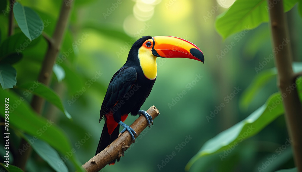 Vibrant Toucan in Lush Jungle Vibrant Toucan in Lush Jungle