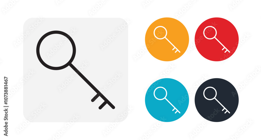 Key icon for web and mobile Key icon for web and mobile