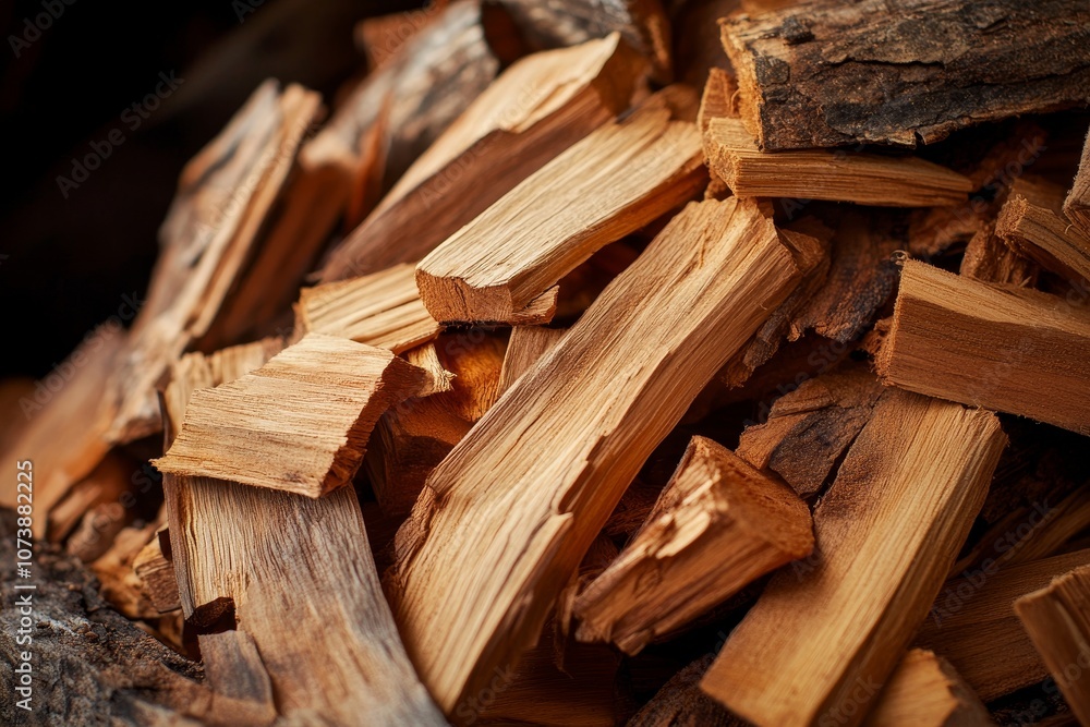 Pile of firewood, seasoned and ready for burning. Close-up of chopped, textured wood logs. Pile of firewood, seasoned and ready for burning. Close-up of chopped, textured wood logs.