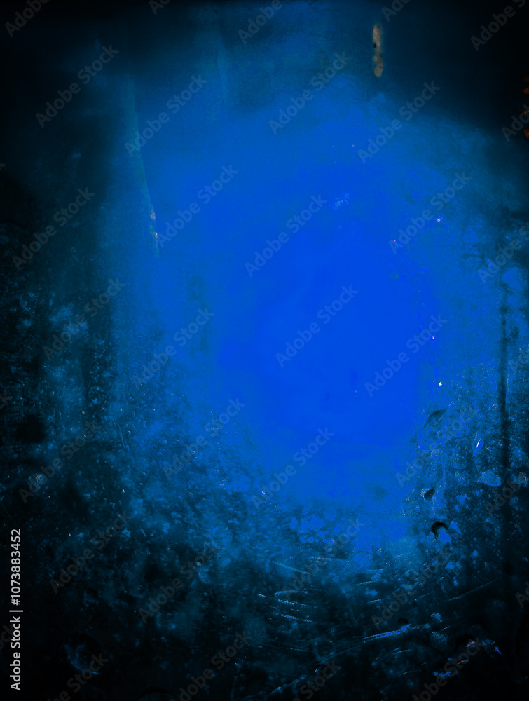 Obraz premium abstract underwater sealife ocean border smooth vintage weathered grunge background