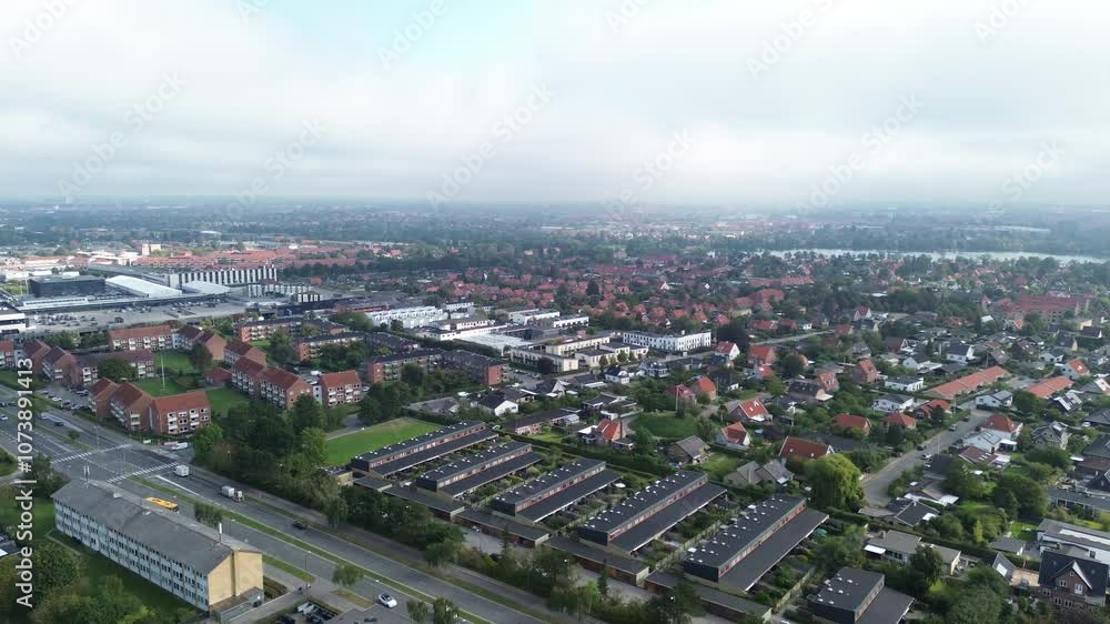 Slow reversing aerial of copenhagen denmark Slow reversing aerial of copenhagen denmark