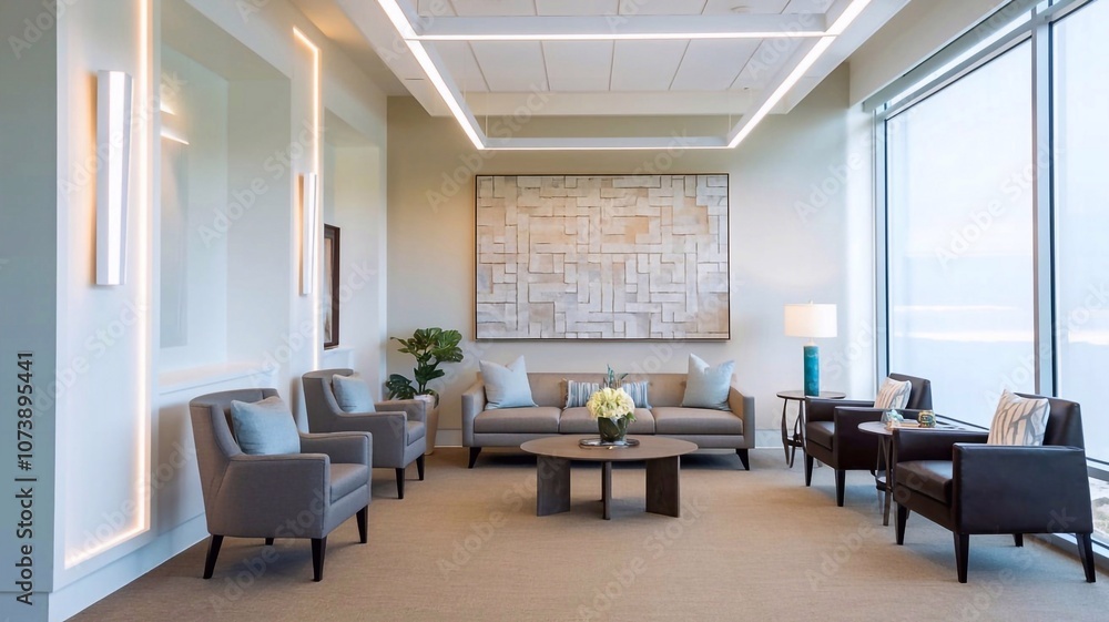 Welcoming Doctors Office with Comfortable Seating and Modern Decor – Ideal for Healthcare, Clinic, or Waiting Room Design Welcoming Doctors Office with Comfortable Seating and Modern Decor – Ideal for Healthcare, Clinic, or Waiting Room Design