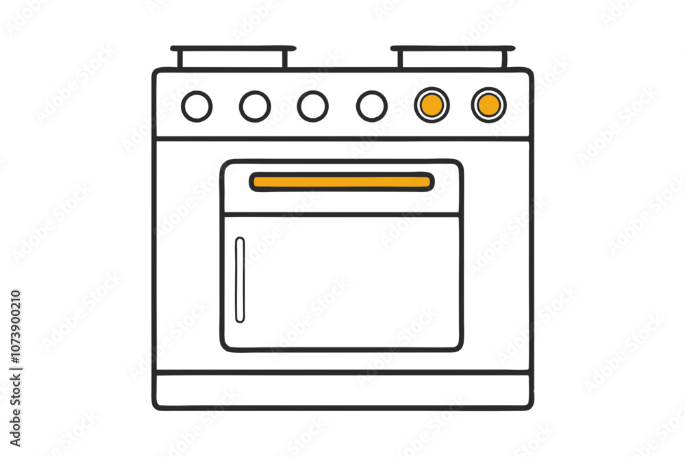 Minimalist Line Drawing of Oven Vector Art Illustration Minimalist Line Drawing of Oven Vector Art Illustration