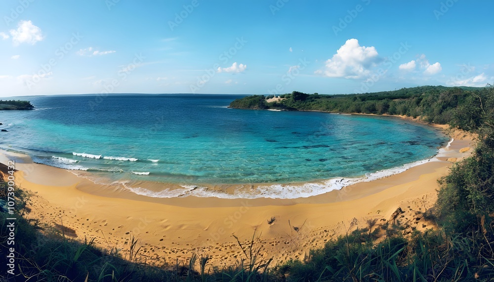 Fototapeta premium Unspoiled Beaches of Bubaque Island with Golden Sands and Clear Waters