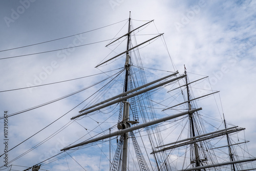 Masts of a tall ship  photo