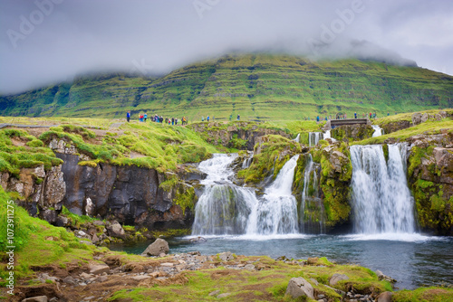 Kirkjufellsfoss waterfall n...