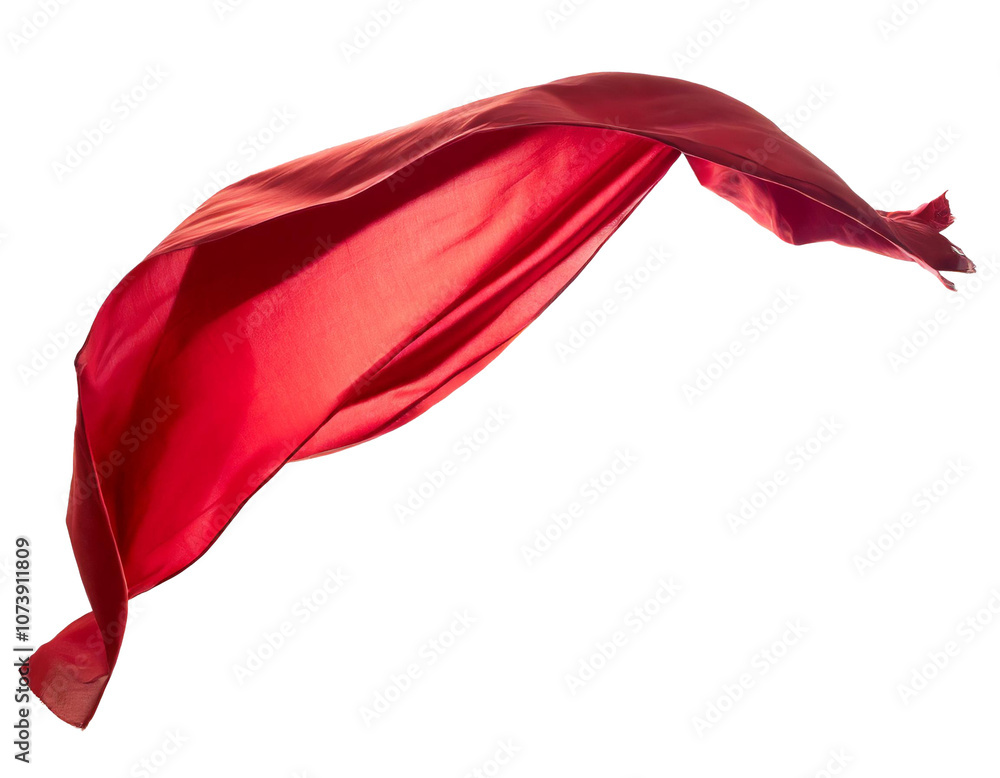 flying silk isolated on white background, cutout flying silk isolated on white background, cutout