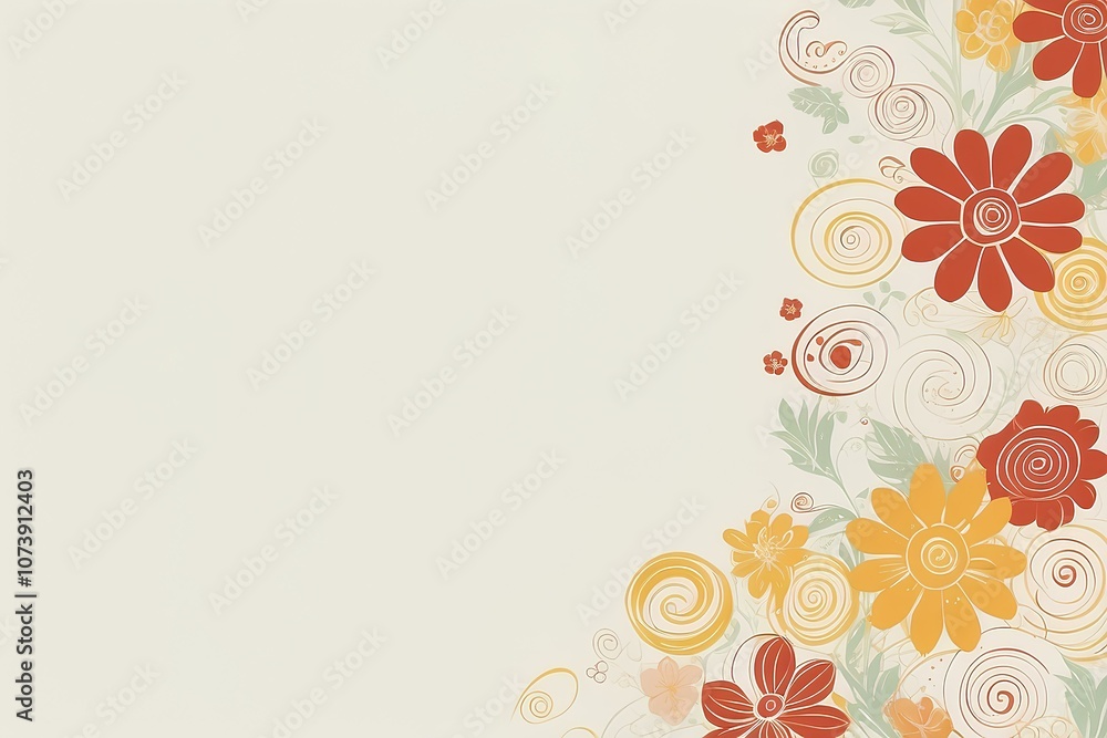 subtle floral frame with light pink and cream flowers against a neutral background, perfect for invitations or text subtle floral frame with light pink and cream flowers against a neutral background, perfect for invitations or text