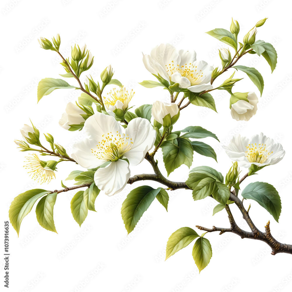 Fototapeta premium Isolated Vintage Botanical Leaf Pattern - Hand-Drawn Organic Design