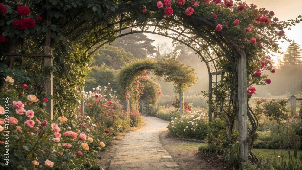 Fototapeta premium arch of flowers