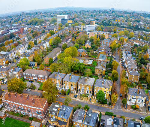 Photography Aerial view of Ealing, a residential area in western part of London