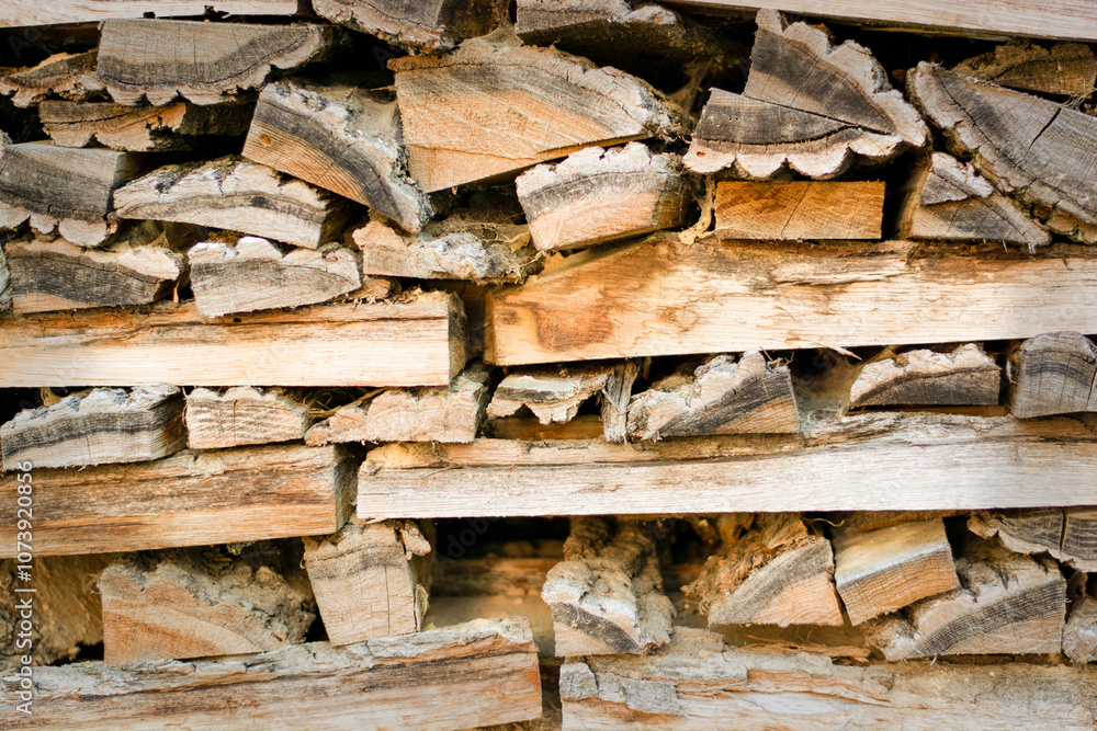Harvesting wood, lumber, waste for a fireplace, fire, heat in the house. High quality photo Harvesting wood, lumber, waste for a fireplace, fire, heat in the house. High quality photo