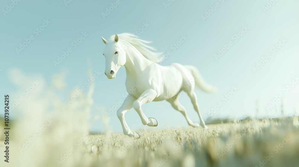 Majestic 3D Render of Galloping Horse in Lush Landscape Motion - Ultra-Detailed Digital Artwork Majestic 3D Render of Galloping Horse in Lush Landscape Motion - Ultra-Detailed Digital Artwork