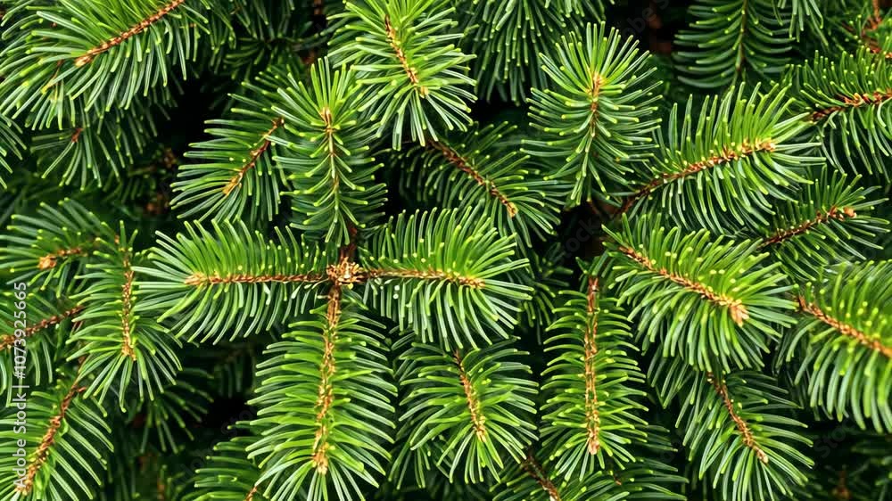 Close-up of a coniferous tree's branches and needles, showing the beautiful texture and detail of the foliage Close-up of a coniferous tree's branches and needles, showing the beautiful texture and detail of the foliage