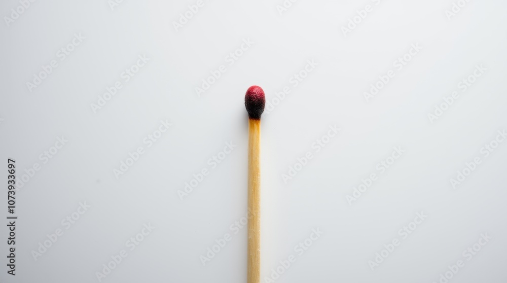 Contrasting Fates: A Burnt and Unlit Matchstick Contrasting Fates: A Burnt and Unlit Matchstick