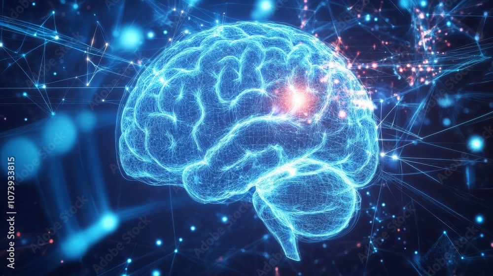 Blue background with brain wave frequency patterns. - Blue background with brain wave frequency patterns. -