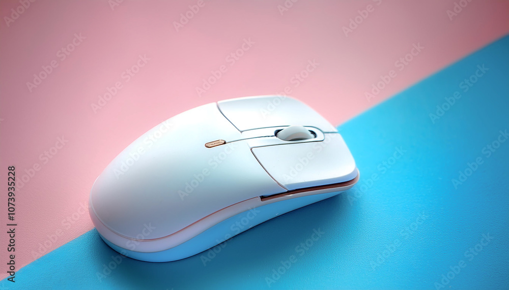 computer mouse, isolated on a soft blue and Pink Pastel computer mouse, isolated on a soft blue and Pink Pastel