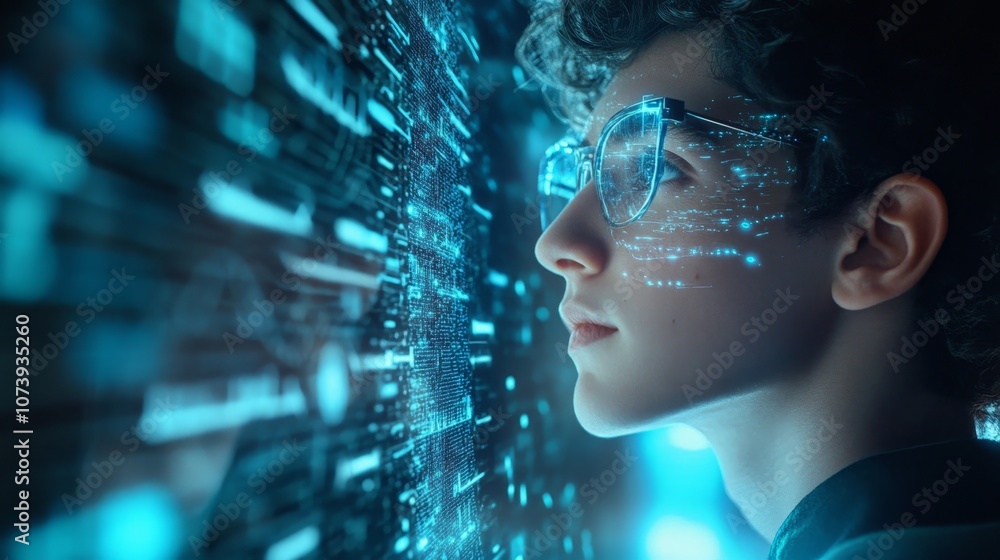 Vigilant man defends against AI misinformation in digital security Vigilant man defends against AI misinformation in digital security