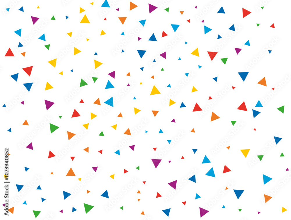 Rainbow Triangular Confetti. Confetti celebration, Falling rainbow abstract decoration for party, birthday celebrate, anniversary or event, festive. Festival decor. Vector illustration. Rainbow Triangular Confetti. Confetti celebration, Falling rainbow abstract decoration for party, birthday celebrate, anniversary or event, festive. Festival decor. Vector illustration.