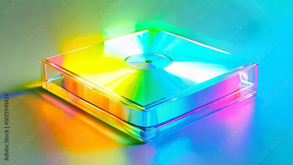 super jewel case with cd inside cd box mockup template isolated : Generative AI Video