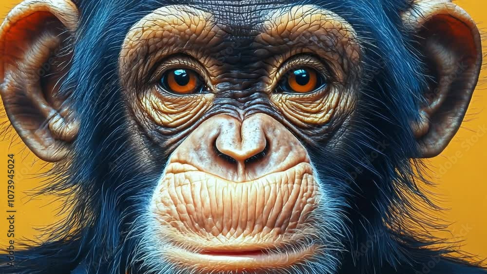 ai generated of monkey casual wear with tie, Animal working creative department Video ai generated of monkey casual wear with tie, Animal working creative department Video